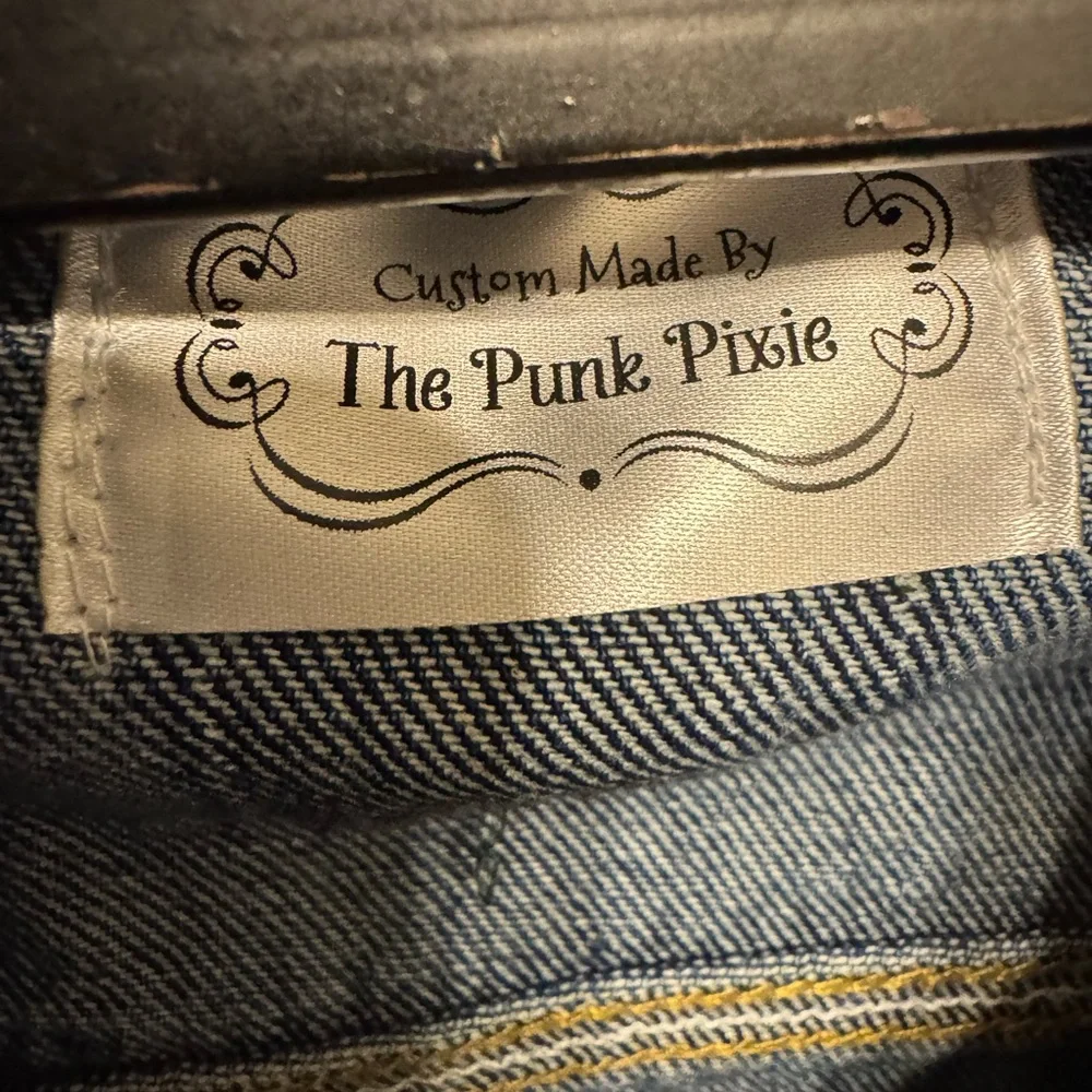 Custom Mickey Mouse Denim Jacket Large - Picture 3 of 6